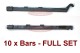 Trianco Fire Bar (FULL SET - 10 X FIREBARS)   5 x 32544 & 5 x 32545 Chrome Iron | All TRH